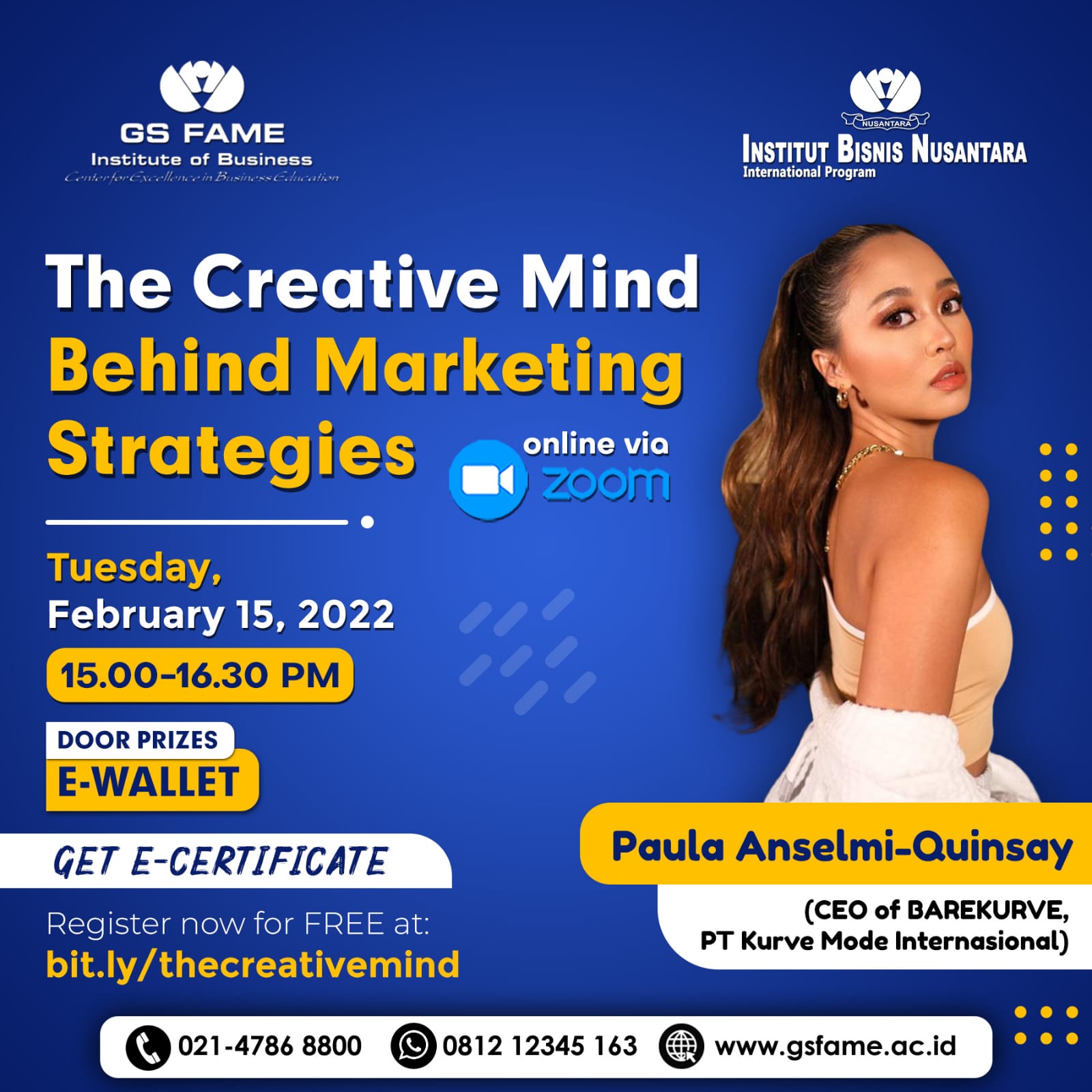 You are currently viewing GS FAME Webinar: “The Creative Mind Behind Marketing Strategies”