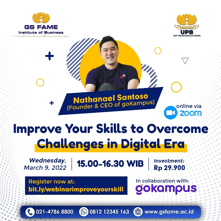 You are currently viewing GS FAME Webinar: “Improve Your Skills to Overcome Challenges in the Digital Era”