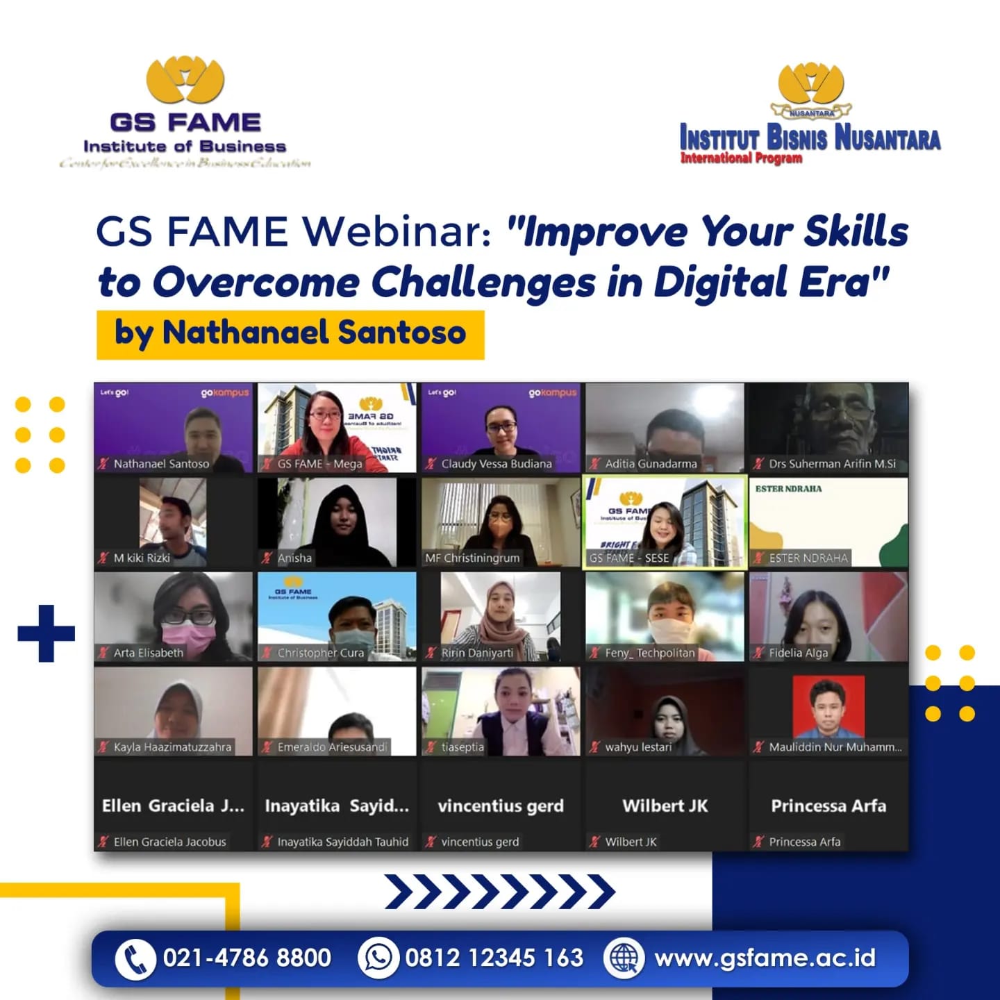 You are currently viewing GS FAME Webinar: “Improve Your Skills to Overcome Challenges in the Digital Era”
